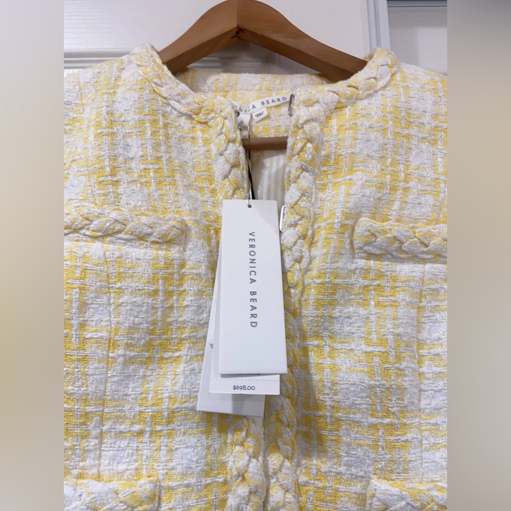 NWT $698 Veronica Beard Bryne Tweed Open-Front Jacket Blazer Jacket - Picture 10 of 15